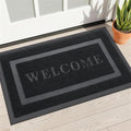 OLANLY Welcome Door Mat Outside Entrance 29.5x17, Heavy Duty Sturdy Natural by OLANLY