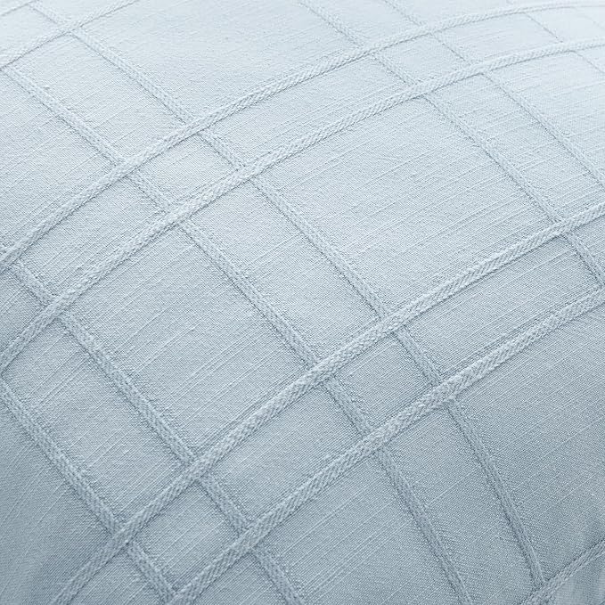 MIULEE Decorative Linen Check Throw Pillow Covers Neutral Farmhouse Vintage - Image 2