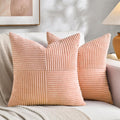 Fancy Homi 2 Packs Peach Samll Decorative Throw Pillow Covers 14x14 Inch by Fancy+Homi