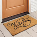 LuxUrux Welcome Mats Outdoor Coco Coir Doormat, by LuxUrux
