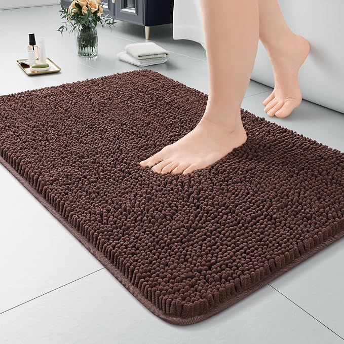 LOCHAS Luxury Bathroom Rug Shaggy Bath Mat 24 x 36 Inch, Washable Non Slip Bath by LOCHAS