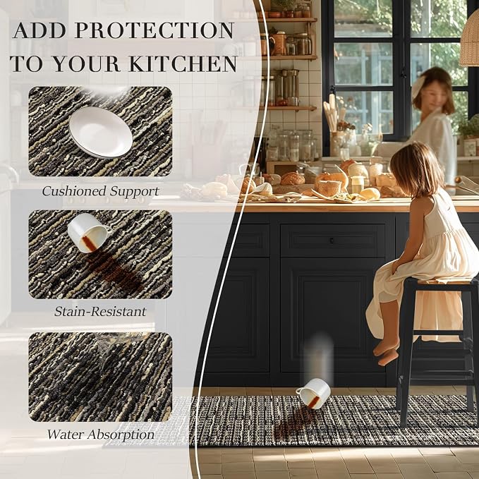 Kitchen Rugs Sets of 2-Non Slip Kitchen Mats - Image 4
