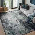 Washable Area Rugs 7'x9' Non-Slip Modern Abstract Soft by RELEANY