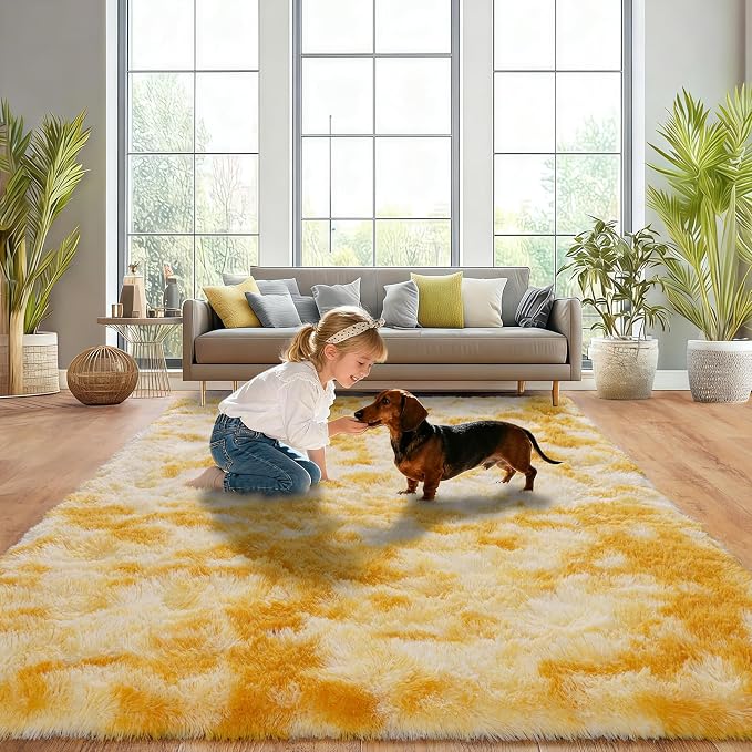 Upgrade Non-Slip Plush Rugs for Living Room, Soft Shaggy Carpets for Living Room - Image 2
