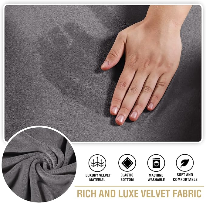 H.VERSAILTEX Stretch Velvet T Cushion Chair Covers - Image 5