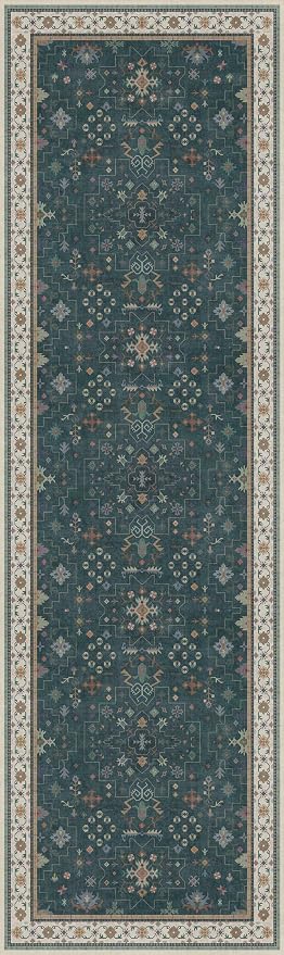 Hazo Haus Dark Green Kitchen Rug 10 ft Long - Image 2