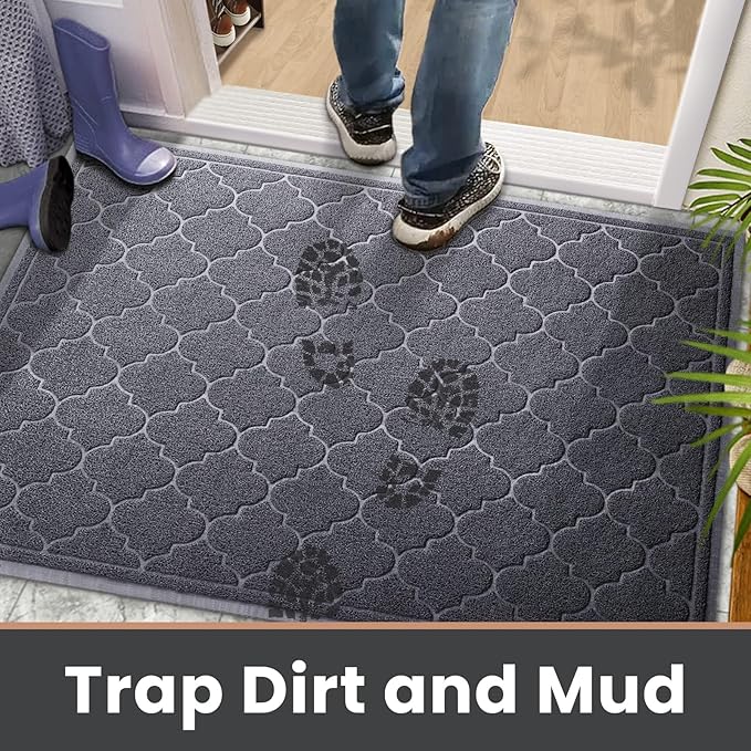 LuxStep Door Mat Large 36X47 Inch Indoor Outdoor Doormat, Non-Slip Low-Profile - Image 6
