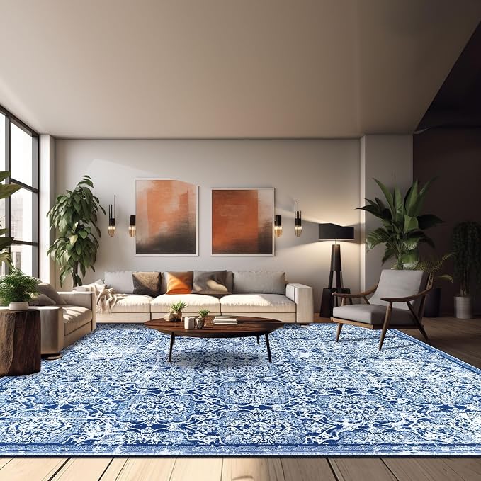 Vaukki Living Room Rug, Vintage Shaggy Soft Laundry Rug, Non Slip Kitchen Area - Image 6