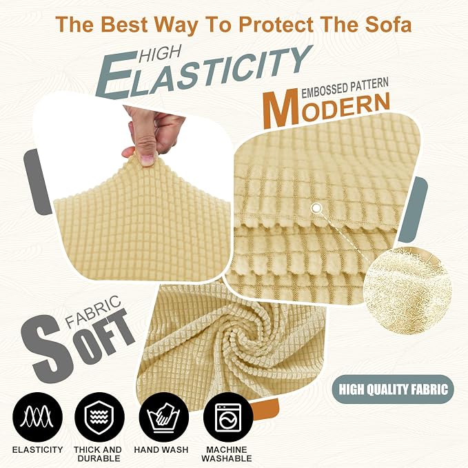 Stretch Couch Cover Washable Sofa Slipcover Furniture Protector - Image 4