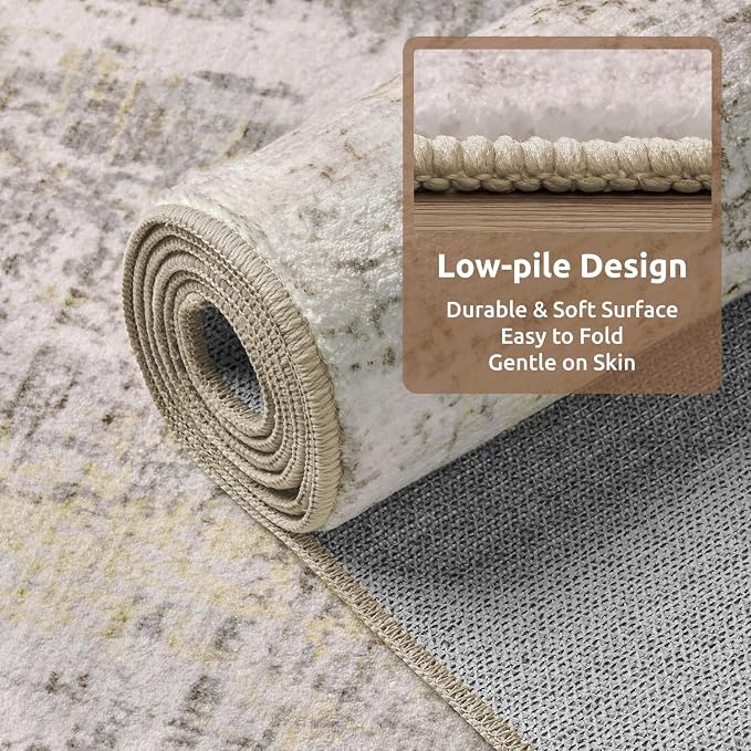 5 x 7 Area Rugs for Living Room, Machine Washable Non Slip Rug Ultra Soft Low - Image 4