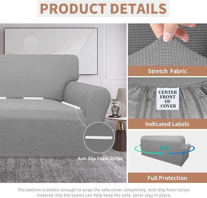 Easy-Going 100% Waterproof Couch Cover, Dual Waterproof Sofa Cover, Stretch - Image 4