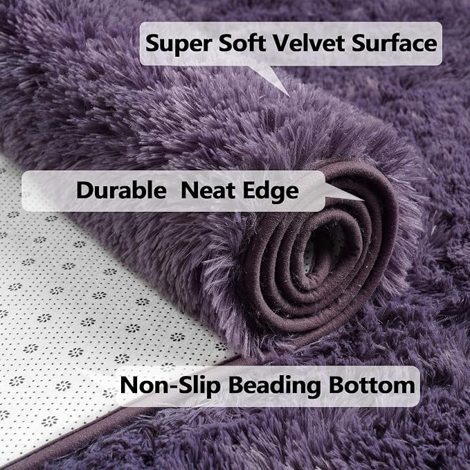Merelax Soft Modern Indoor Large Shaggy Rug - Image 3