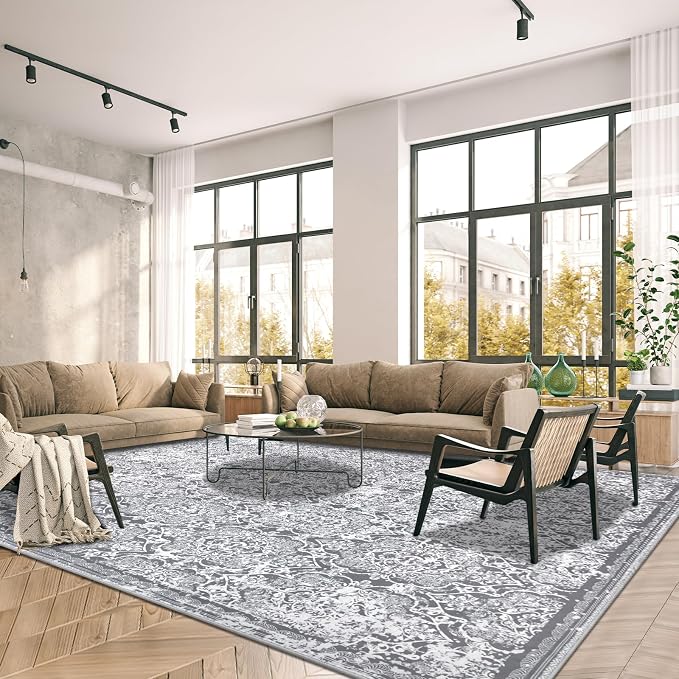 Vaukki Living Room Rug, Vintage Shaggy Soft Laundry Rug, Non Slip Kitchen Area by Vaukki