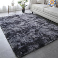 Grey Fluffy Area Rug 5x7 by CAIYUECS