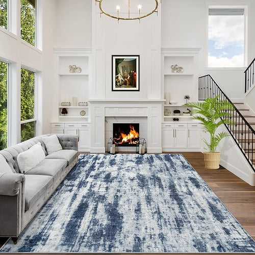 10x14 Area Rugs Washable Rug: Modern Abstract Living Room Rug Soft Anti-Skid by GENTDRIZZ