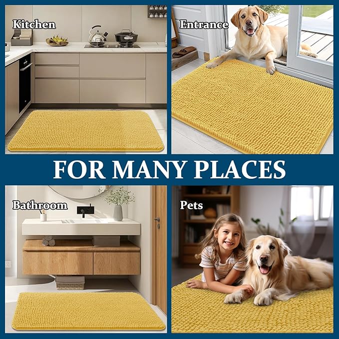 OLANLY Dog Door Mat for Muddy Paws 70x32, Absorbs Moisture and Dirt, Absorbent - Image 8