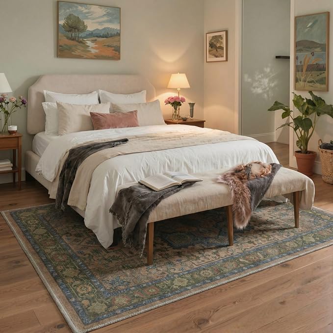 GENIMO 5x7 Area Rugs for Living Room, Machine Washable Rug, Non Slip Indoor - Image 2
