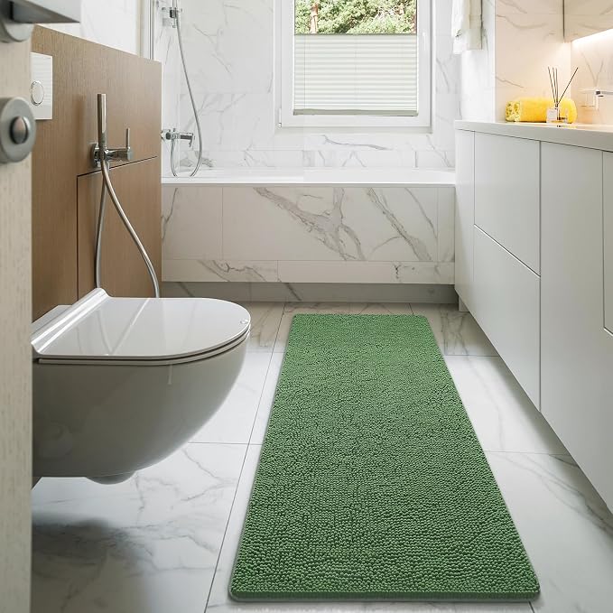 LOCHAS Luxury Bathroom Rug Shaggy Bath Mat 24 x 60 Inch, Washable Non Slip Bath - Image 7