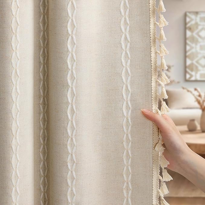 Boho Blackout Curtains 2 Panels 84 Inch by Unknown