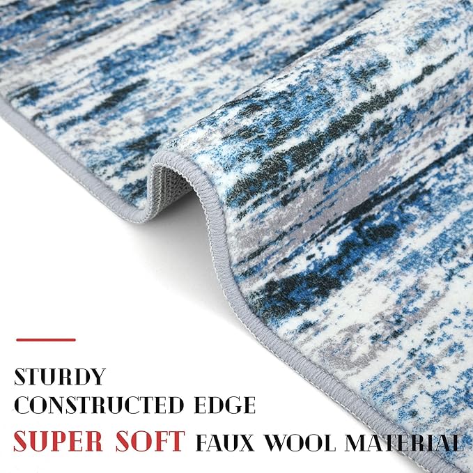 Lansny Modern Abstract Runner Rug 2.6x8 - Image 5