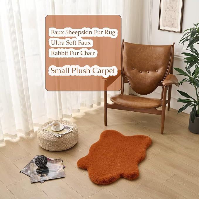 1700GSM Fuzzy Faux Sheepskin Fur Area Rug, Extra Soft Faux Fur Mat, Fluffy - Image 5