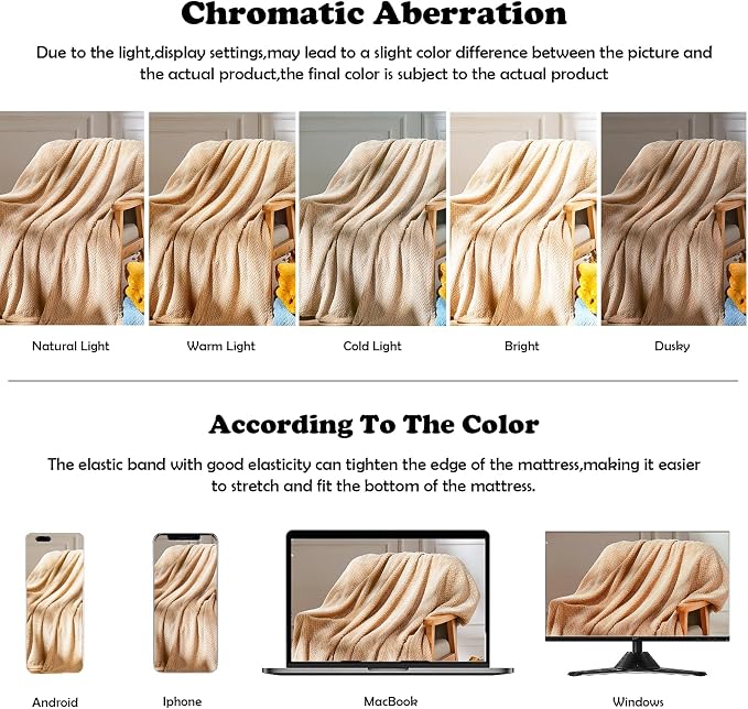 NEWCOSPLAY Super Soft Twin Blanket Brown Premium Silky Flannel Fleece Leaves - Image 6
