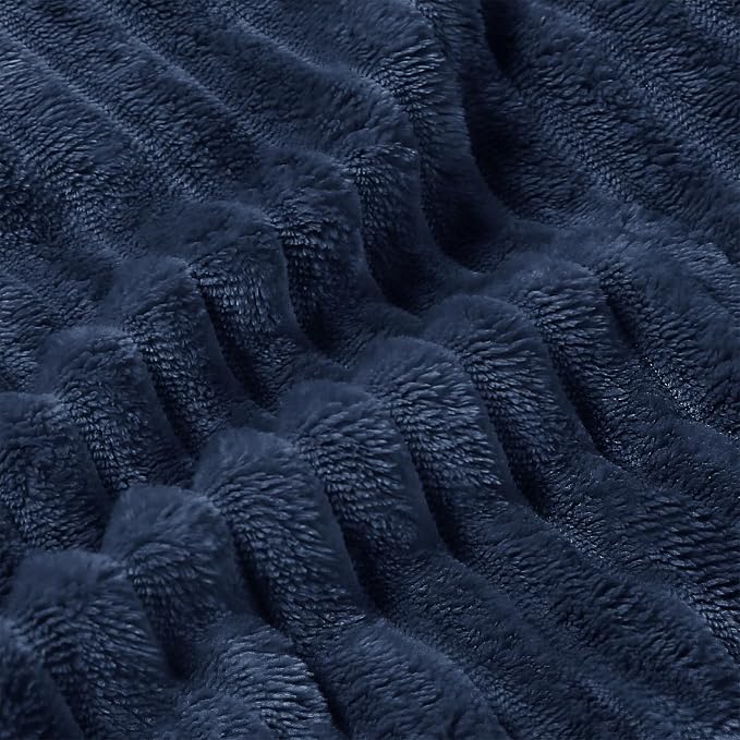 BEDELITE Fleece Throw Blanket for Couch – 3D Ribbed Jacquard Soft and Warm - Image 5