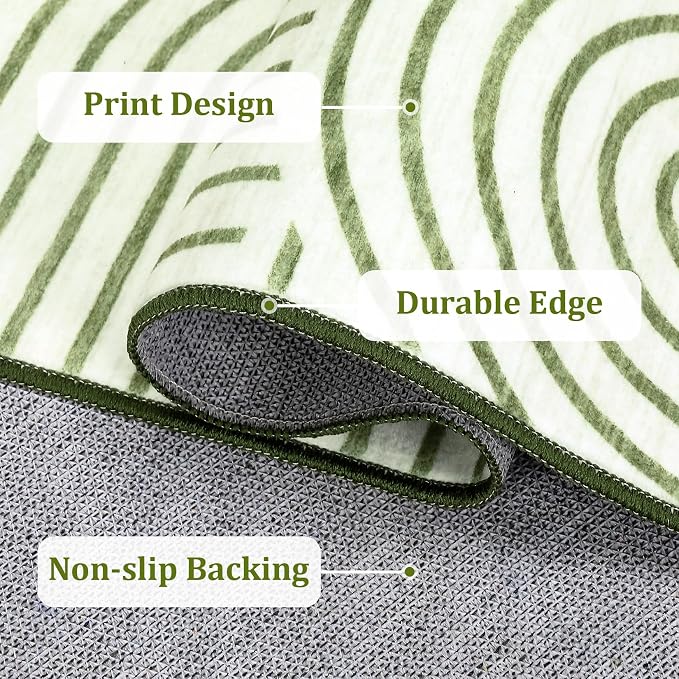 ROYHOME Modern Rug 2x6 Runners for Hallways, Abstract Kitchen Runner Rugs Non - Image 5
