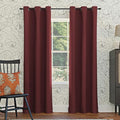 Sun Zero Easton Energy Saving Blackout Grommet Curtain Panel, Wine Red by SunZero%E2%84%A2