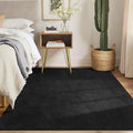 Keeko Area Rugs for Living Room Bedroom 5x8 Black, Soft Modern Large Rugs by Keeko