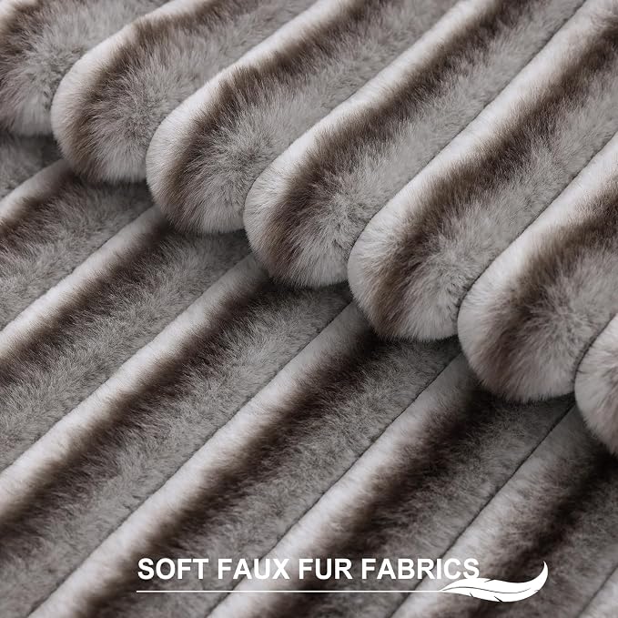 Pallene Faux Fur Plush Throw Pillow Covers 22x22 Set of 2, Luxury Soft Fluffy - Image 2