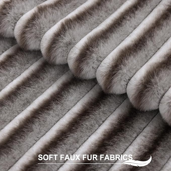 Pallene Faux Fur Plush Throw Pillow Covers 18x18 Set of 2, Luxury Soft Fluffy - Image 2