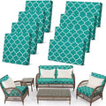 Newwiee 8 Pcs Stretch Patio Outdoor Cushion Covers Waterproof Replacement Sofa by Newwiee