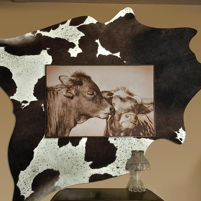 Easycozy Faux Cowhide Cow Print Rug: 3 x 4 Western Decor Faux Cowhide, by HomeWesternDecoration
