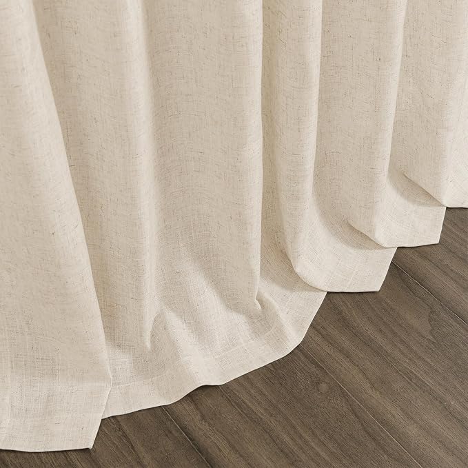 Nanspring Cream Beige Linen Curtains 84 Inches Long - Image 9
