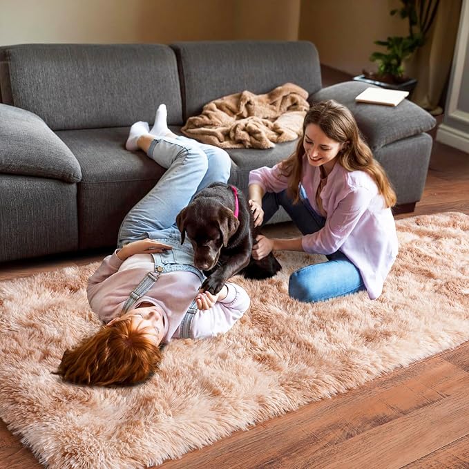 Pionblank Fluffy Runner Rugs for Bedroom 2x6, Modern Shaggy Area Rug for - Image 5