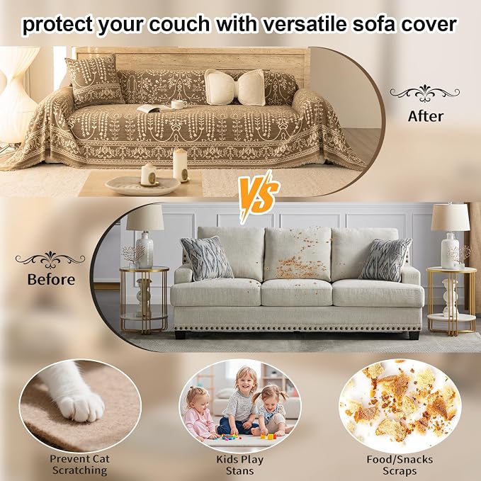 ROOMLIFE Couch Cover Boho Sofa Covers - Image 2