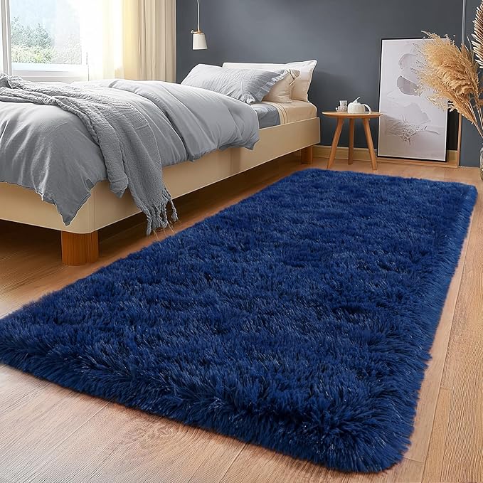 Shag Area Rugs for Living Room, Soft Fuzzy Plush Rugs, Upgrade Anti-Skid Modern by Isdook