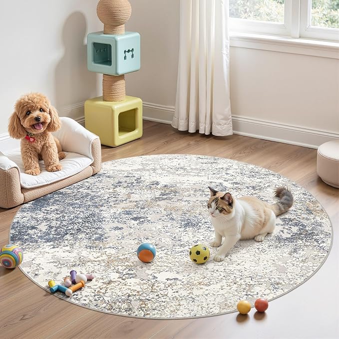 DMOYEST 6ft Round Area Rug Living Room Rugs - Image 6