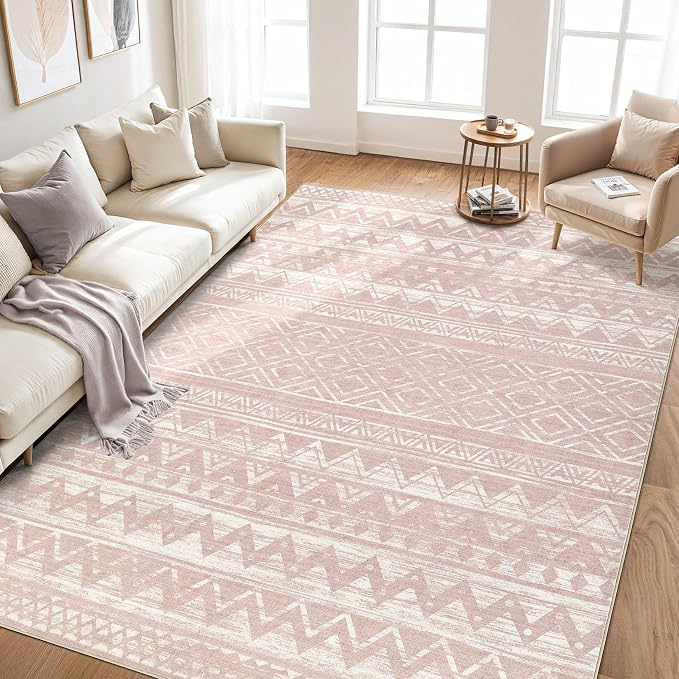 cotiled 9x12 Area Rug Living Room: Washable Boho Rugs - Image 6