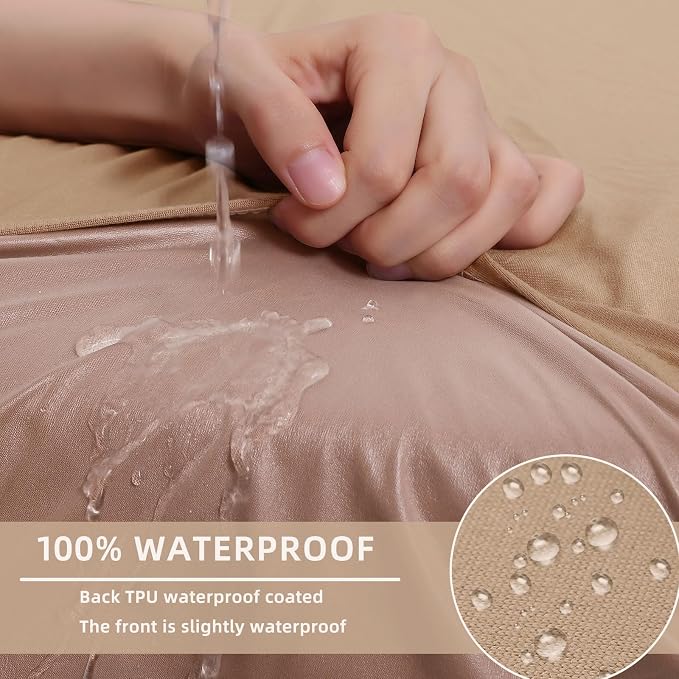 hyha Waterproof Couch Cushion Covers, Stretch Sofa Couch Seat Slipcover - Image 3