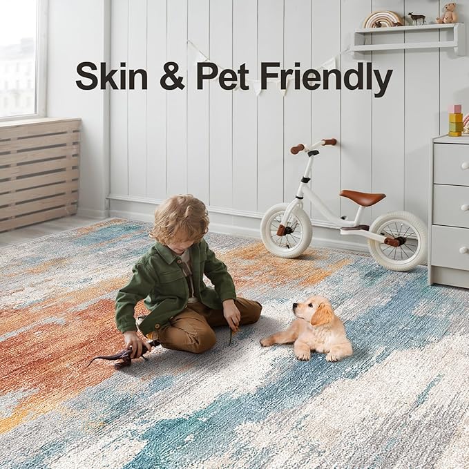 Area Rugs 9x12 Washable Rug - Image 4