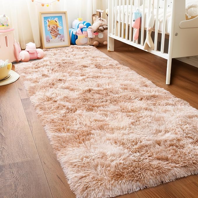 Pionblank Fluffy Runner Rugs for Bedroom 2x6, Modern Shaggy Area Rug for - Image 3