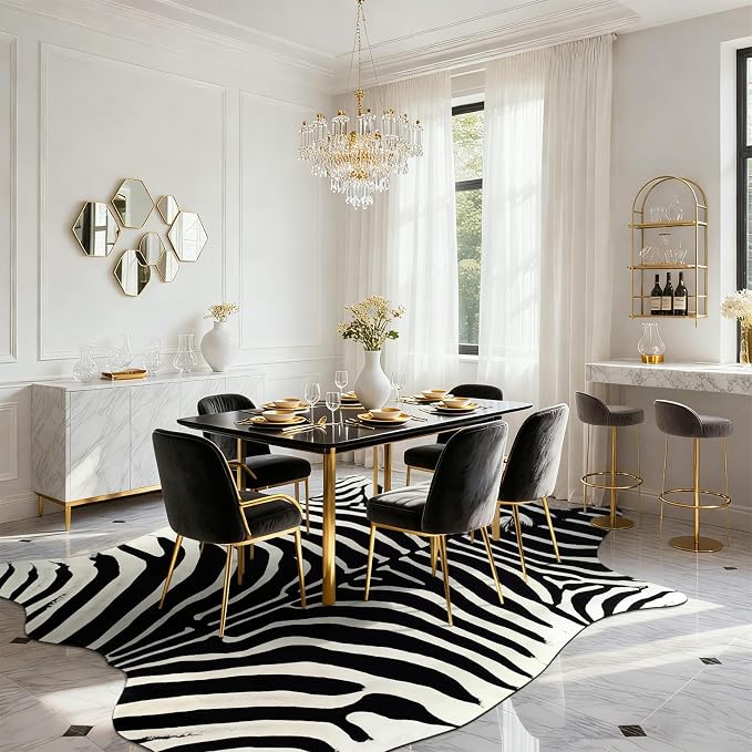 BENRON Premium Zebra Rugs for Living Room Bedroom, Non-Slip Throw Rug for Home - Image 5