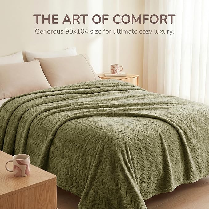 Exclusivo Mezcla Queen Blanket for Bed, Cozy Lightweight Fleece Blankets for - Image 2