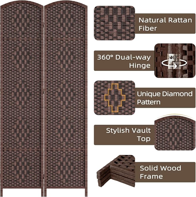 HALLYBEE Room Divider for Space Separation, Room Dividers and Folding Privacy - Image 4