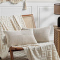 Fancy Homi 2 Packs Neutral Taupe Lumbar Decorative Throw Pillow Covers 12x24 by Fancy+Homi