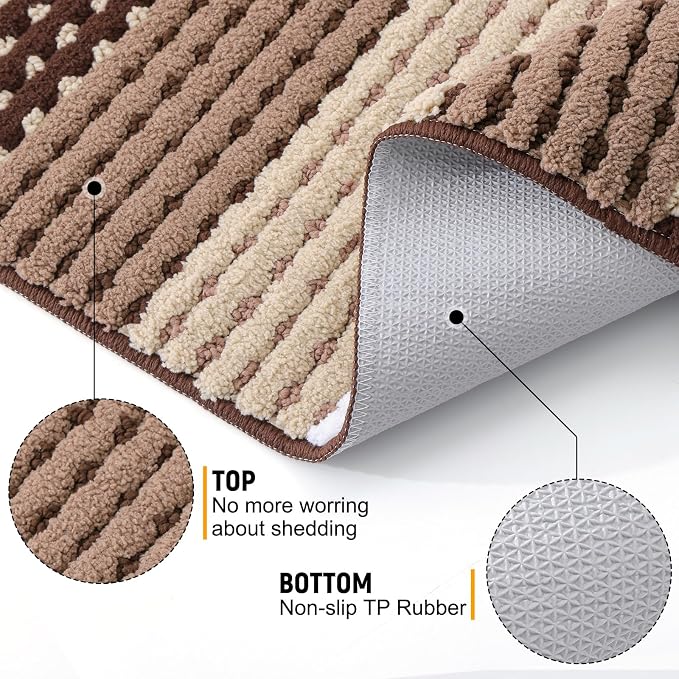 Kitinjoy Indoor Outdoor Door Mat, 30x17 Non-Slip Absorbent Dirt Trapper - Image 3