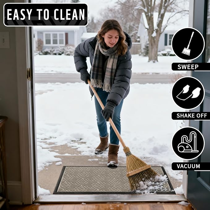 Yimobra Extra Large Door Mat 60x36, All-Weather Waterproof Outdoor Mats - Image 5