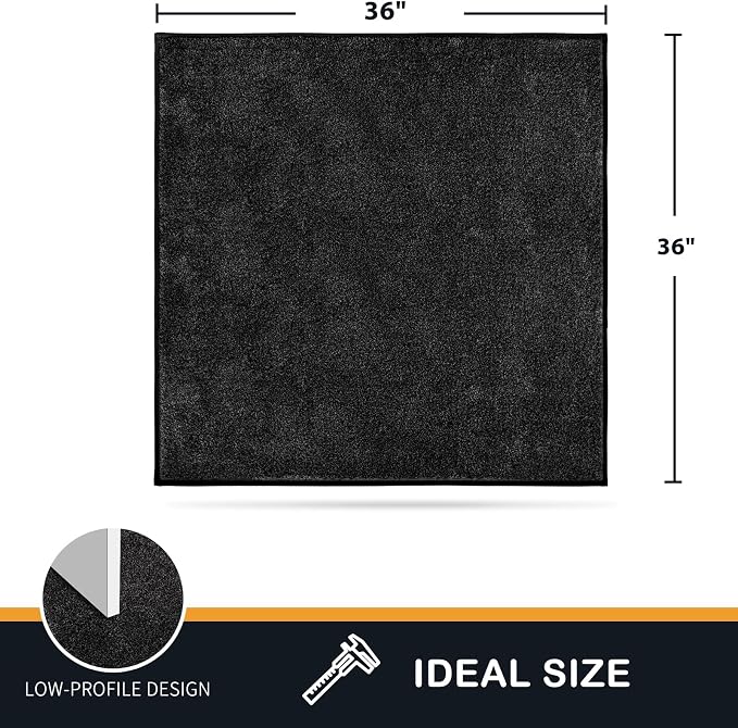PURRUGS Dirt Trapping Door Mat 36" x 36", Non-Slip Machine Washable Entryway Rug - Image 2